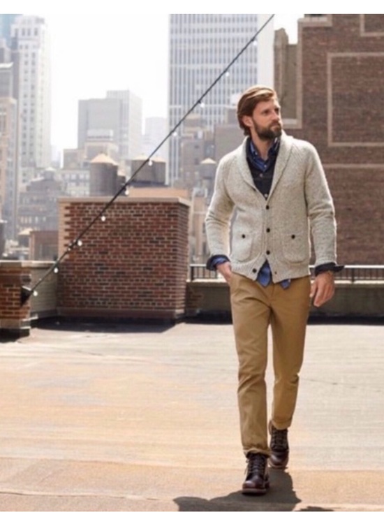 J. Crew Other - J Crew Wool Blend Knit Shawl Collar Fisherman Cardigan Sweater